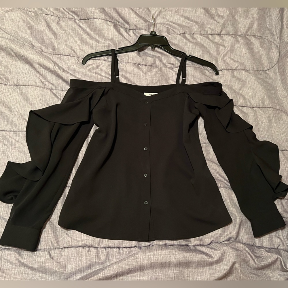 Long ruffle sleeves off the shoulder women top shirt